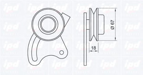 IPD 14-0421 Tensioner Pulley, V-belt